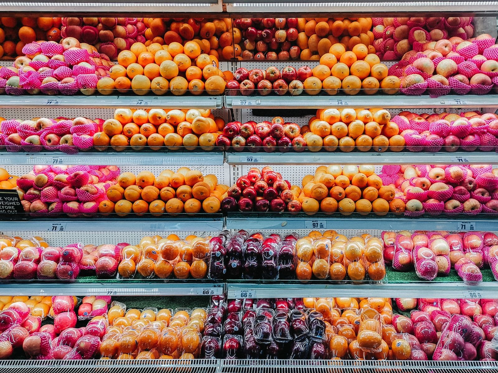 Fresh fruits and vegetables at a market