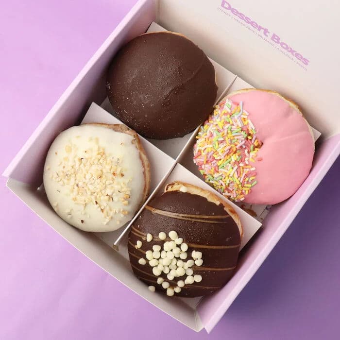 Glazed Ring Doughnuts & Jam Doughnut Box (4 Pcs)